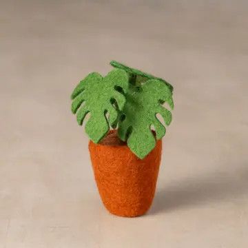 Felted Monstera Plant