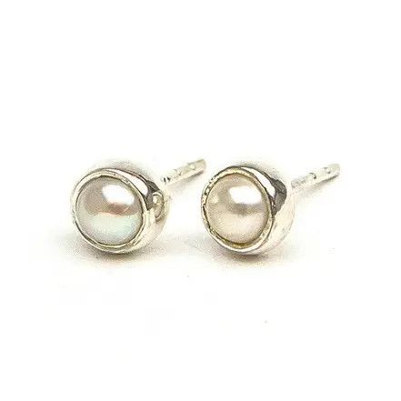 Ethereal Pearl Stud Earrings