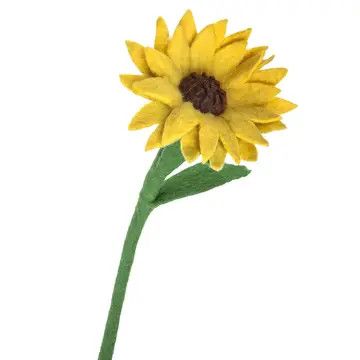 Felt Flower Stem Sunflower