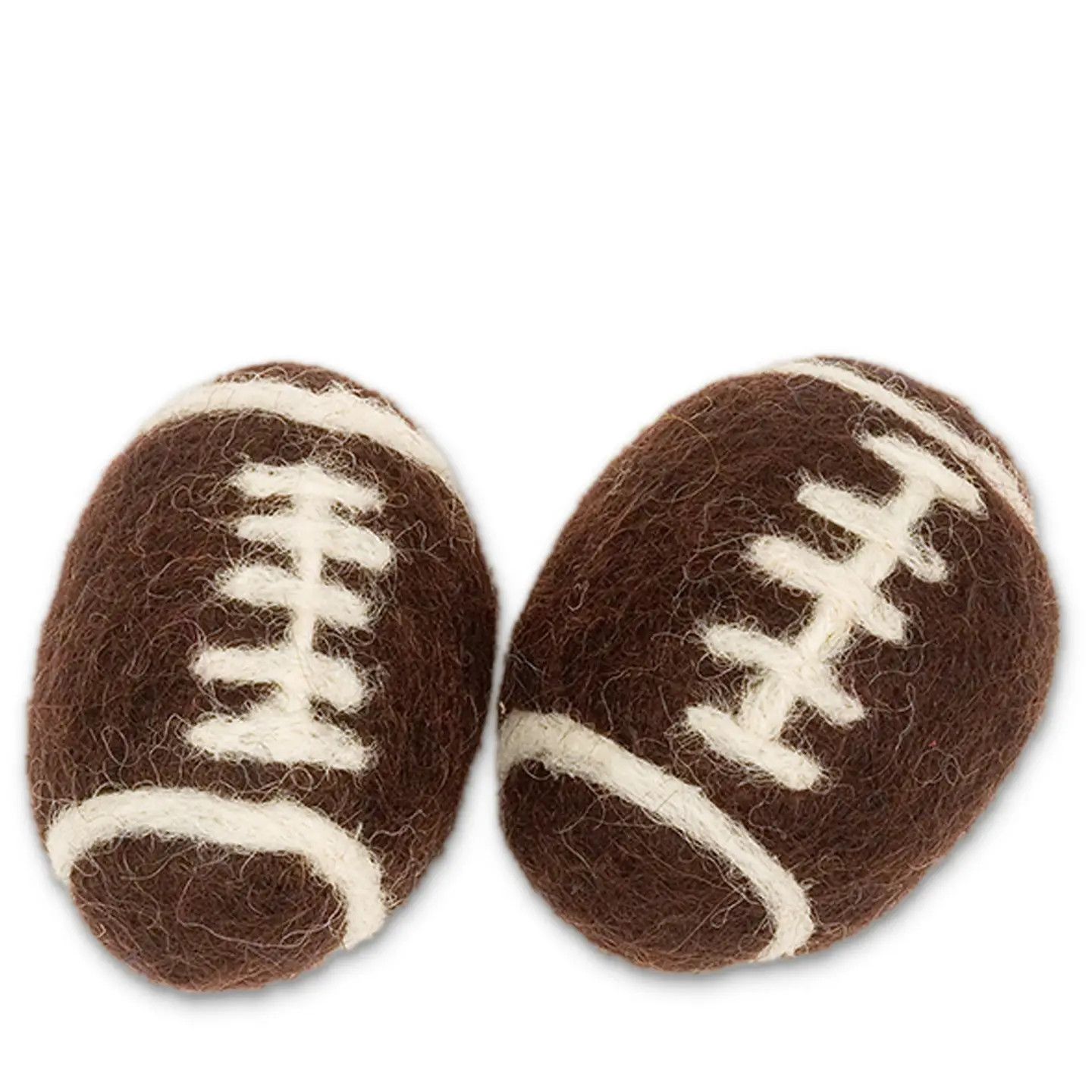 Felt Football Cat Toy Set of 2