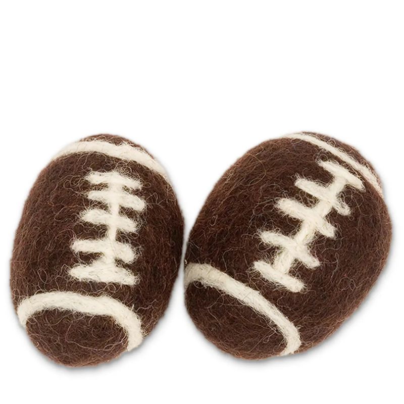 Felt Football Cat Toy Set of 2