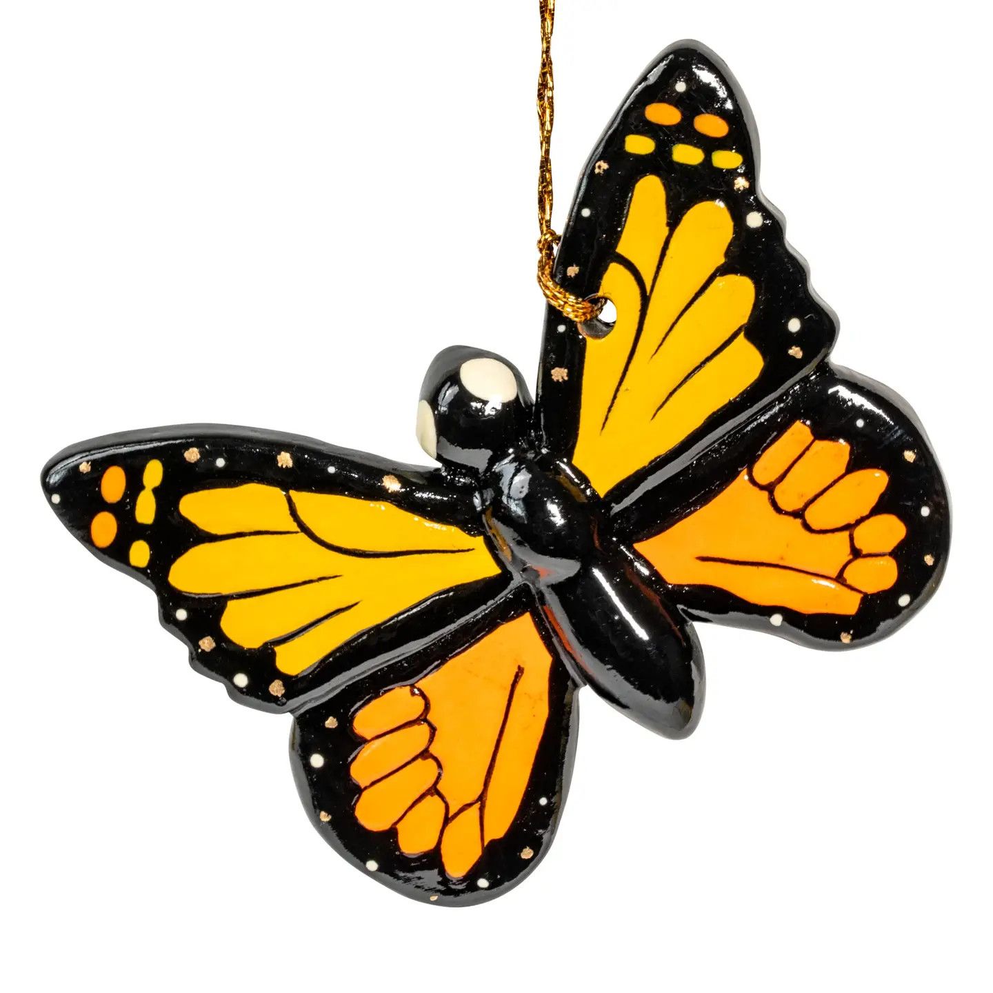 Confetti Ceramic Monarch Butterfly Ornament