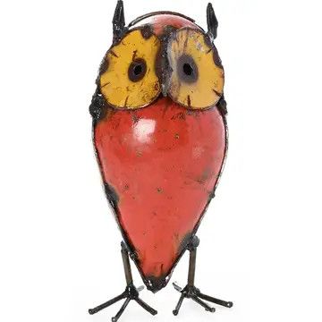 Recycled Metal Colorful Owl