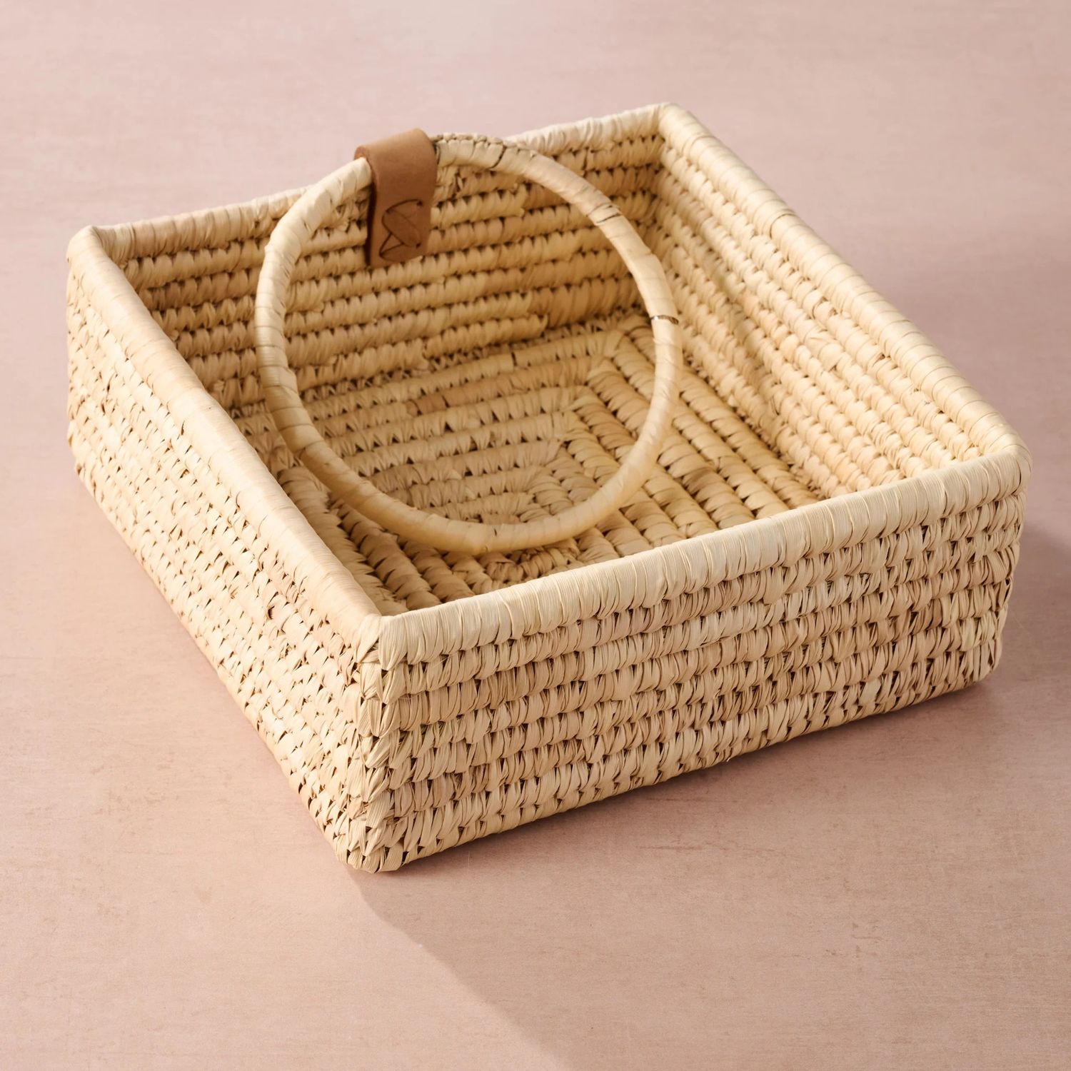 Palm Leaf Napkin Basket