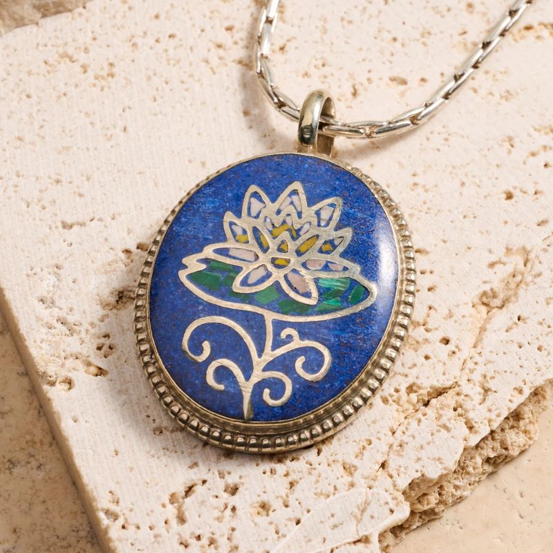 Lotus Pendant Necklace