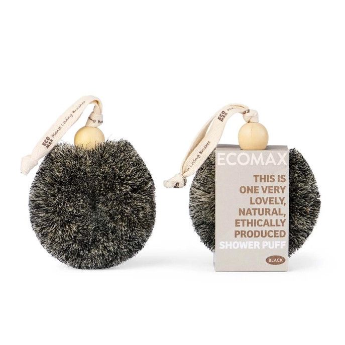 Spa Shower Puff Body Brush Black