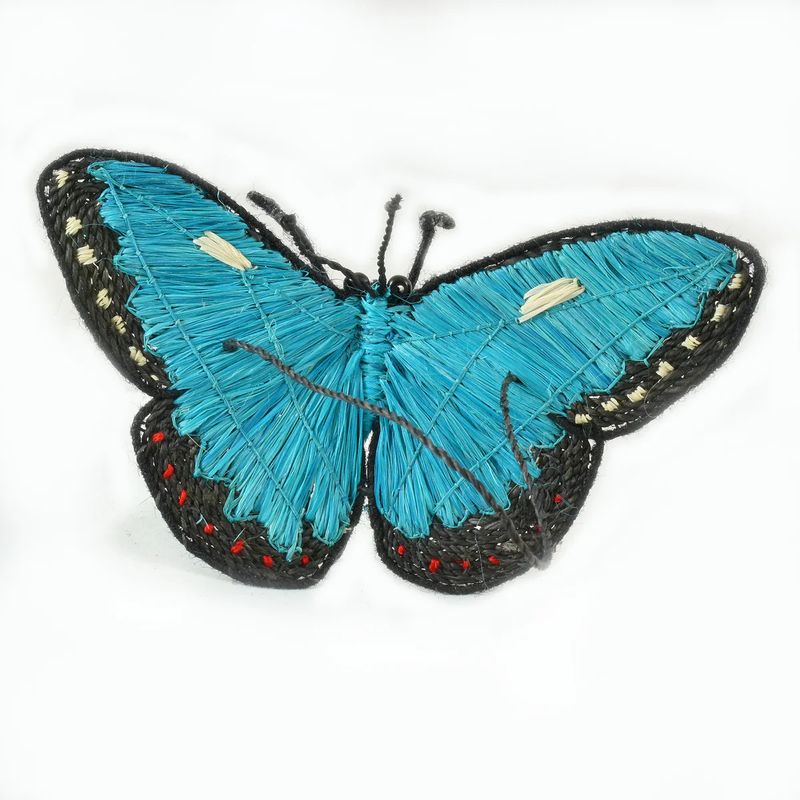 Chambira Palm Blue Morpho Butterfly Pin