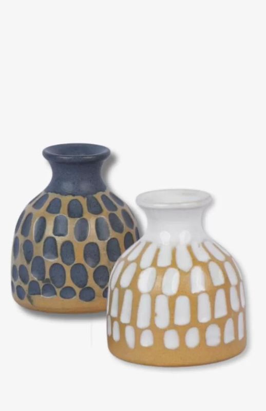 Glazed Ceramic Bud Vase Assorted Colors