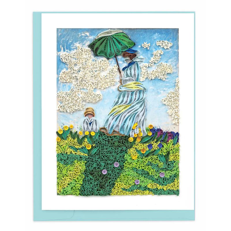 Artist Series Woman w/Parasol Quilled Card