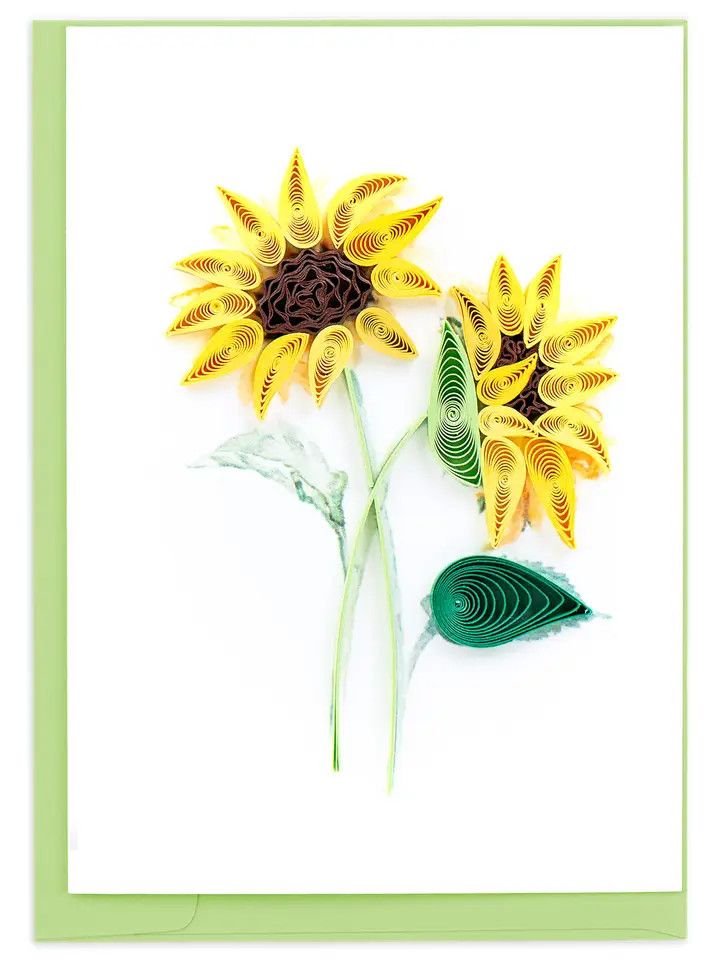 Sunflower Bouquet Quilled Gift Enclosure Card