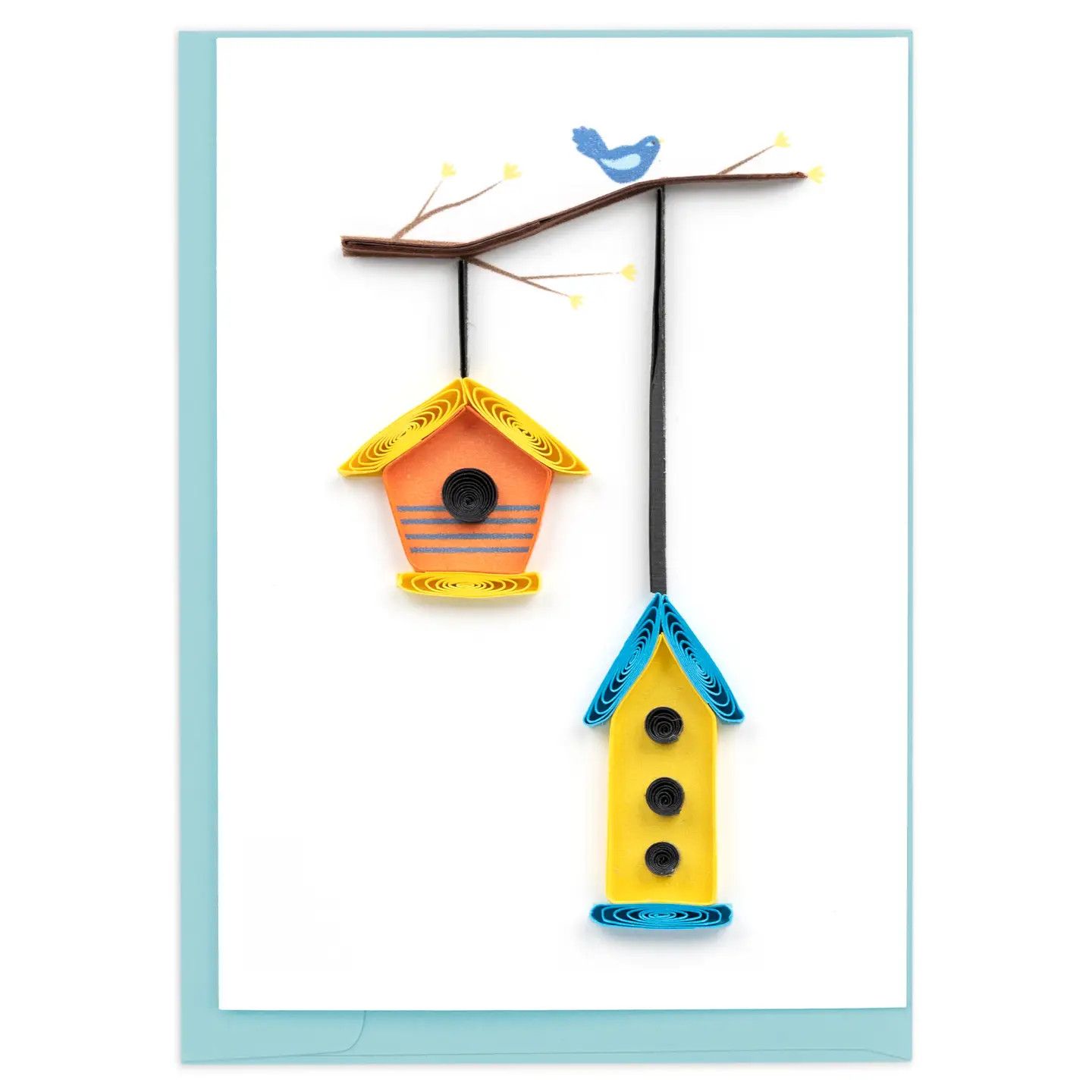 Birdhouses Quilled Gift Enclosure Card