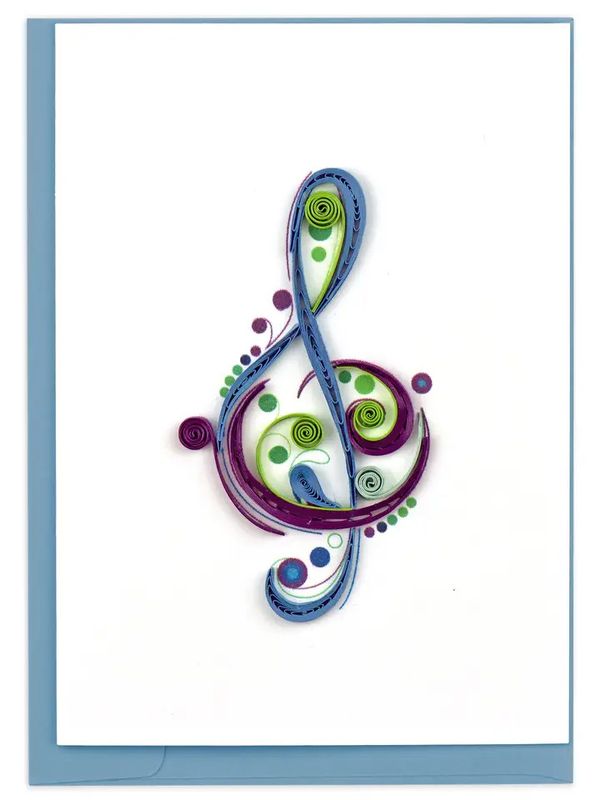 Treble Clef Quilled Gift Enclosure Card