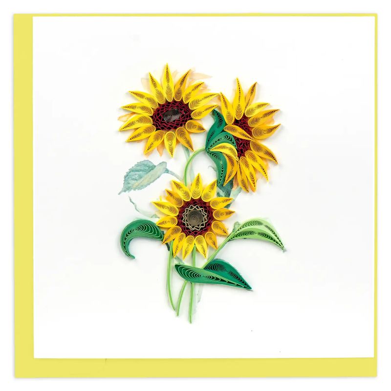 Wild Sunflowers Quilled Card