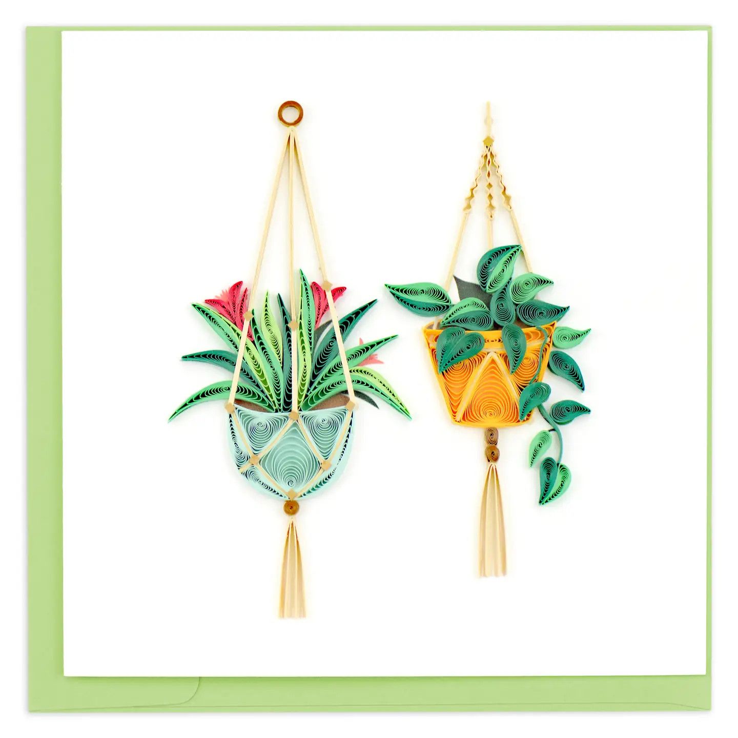 Macrame Plant Hangers Quilled Card
