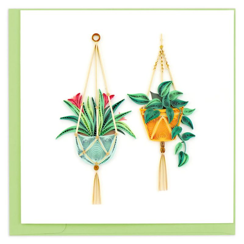 Macrame Plant Hangers Quilled Card