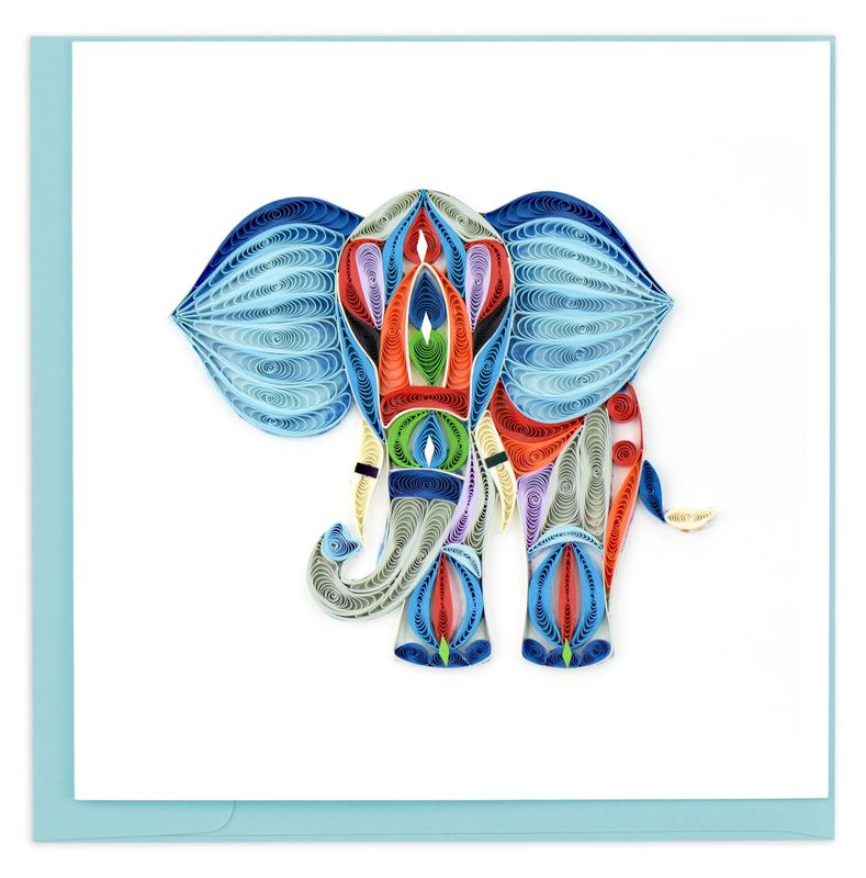 Abstract Elephant Quilled Card