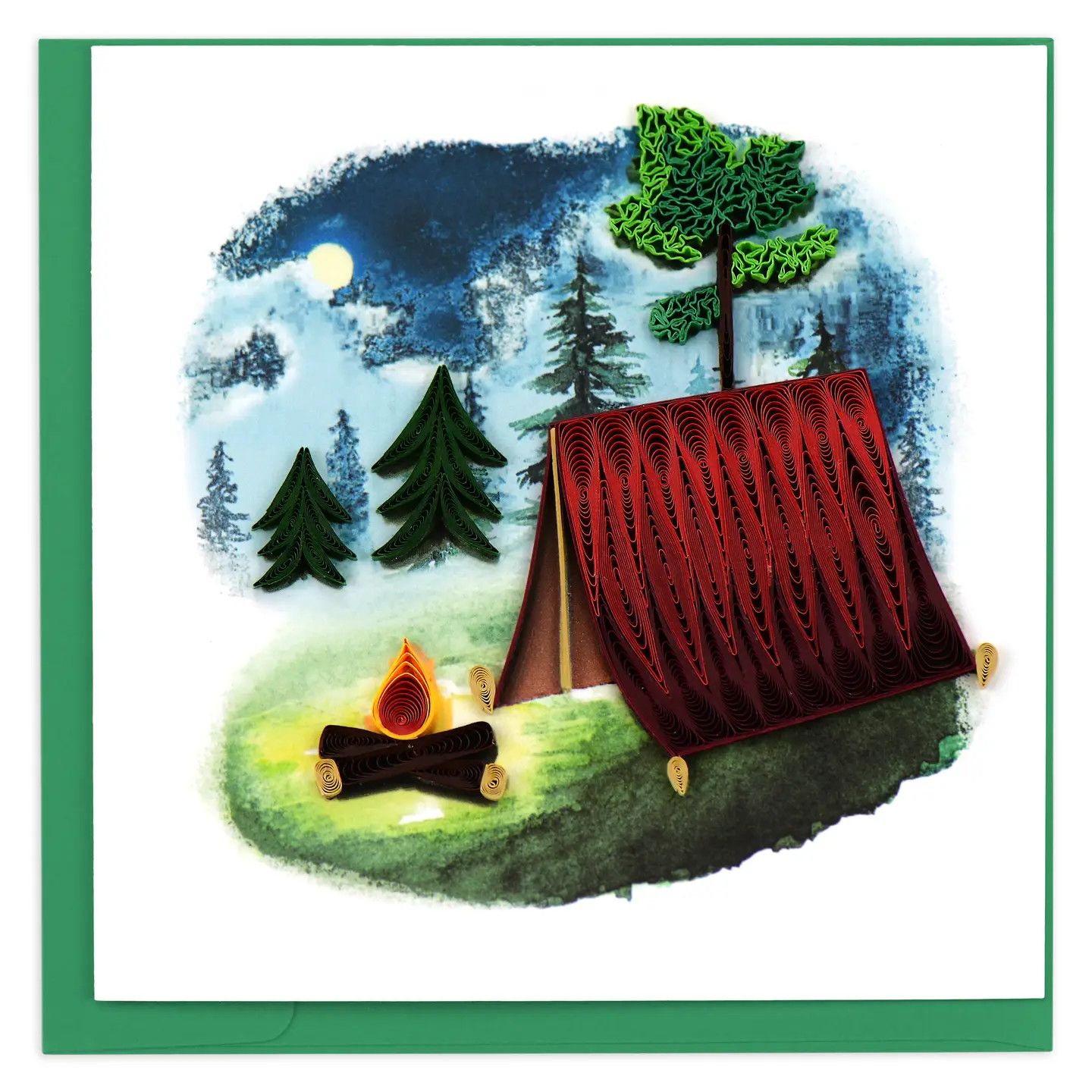 Camping Quilled Card