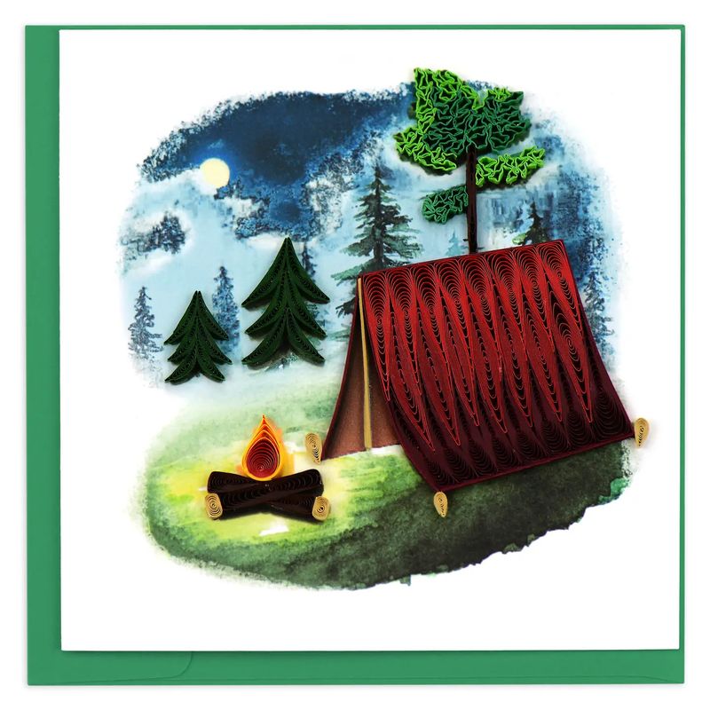 Camping Quilled Card
