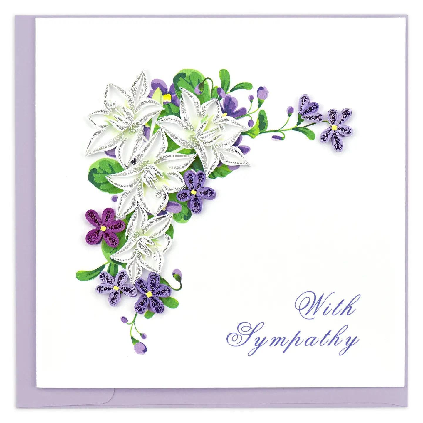Flower Sympathy Quilled Card