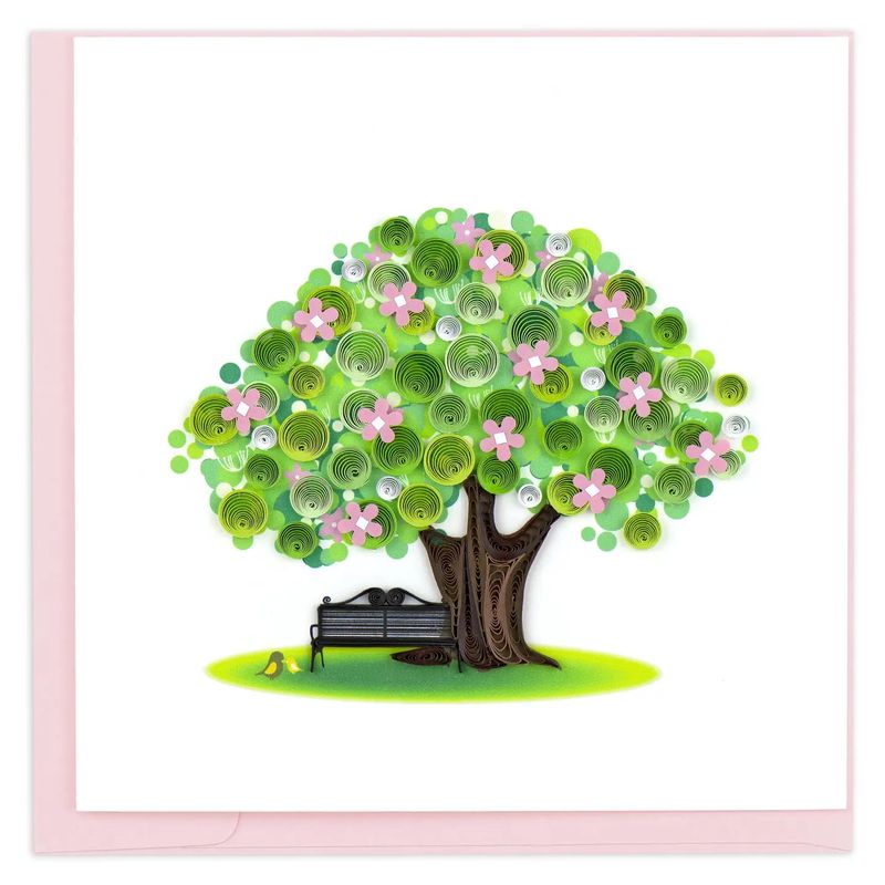 Spring Tree Quilled Card