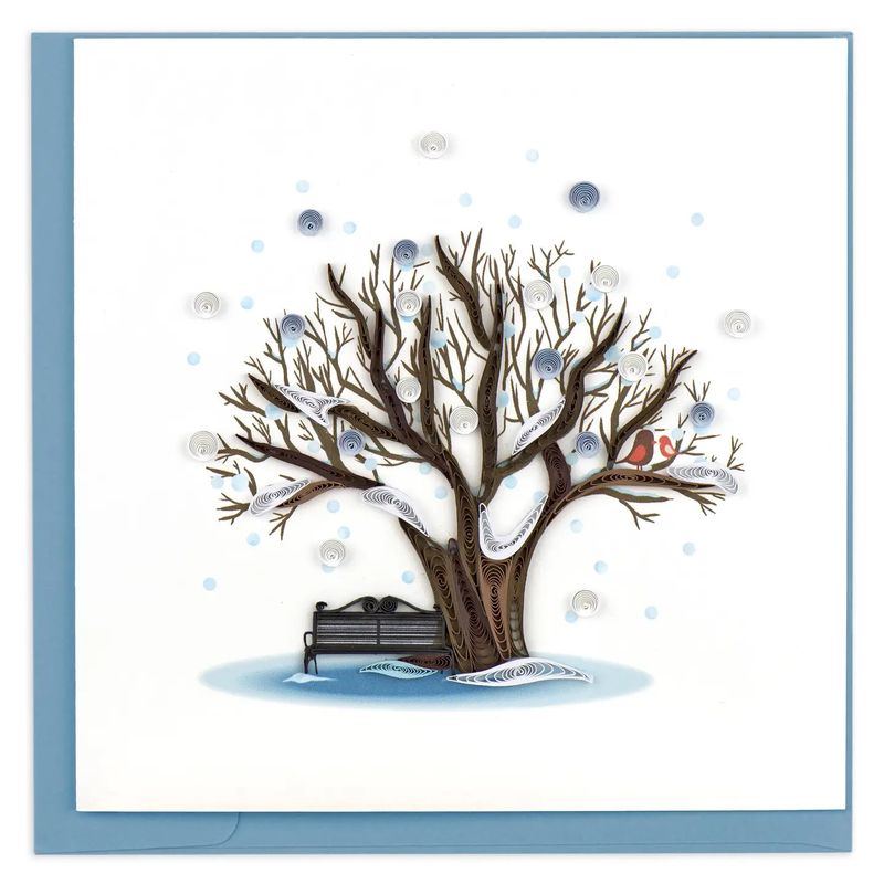 Winter Tree Quilled Card
