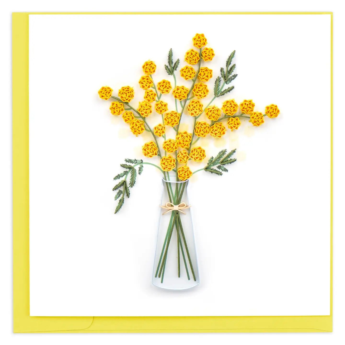 Mimosa Flower Quilled Card