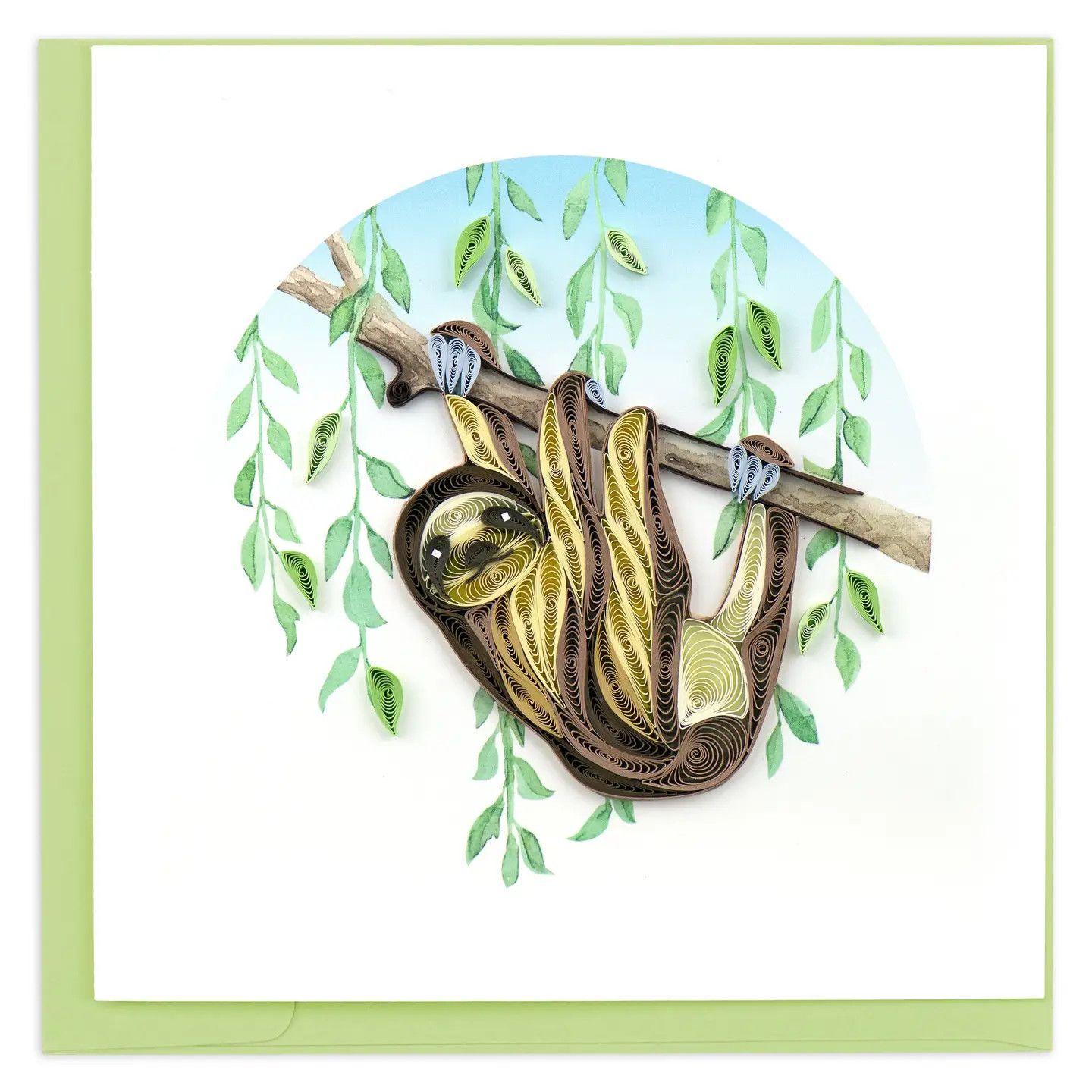 Sloth Quilled Card