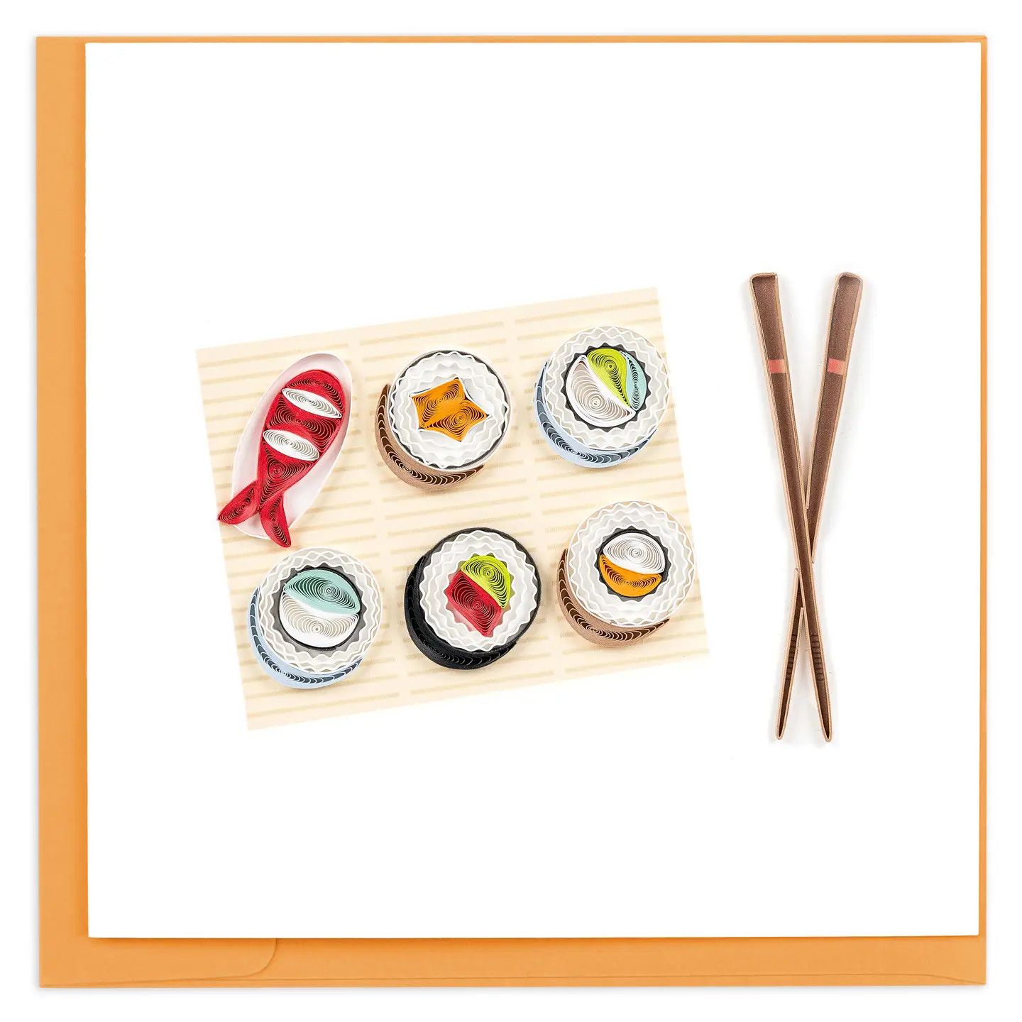 Sushi Quilled Card