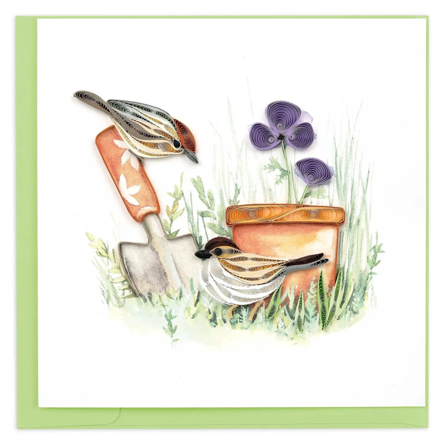 Garden Sparrow Quilled Card