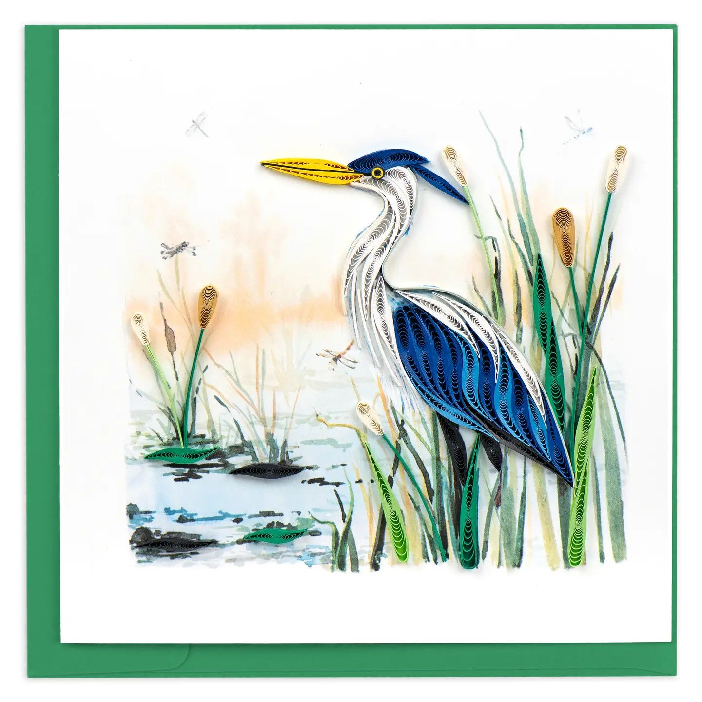 Great Blue Heron Quilled Card