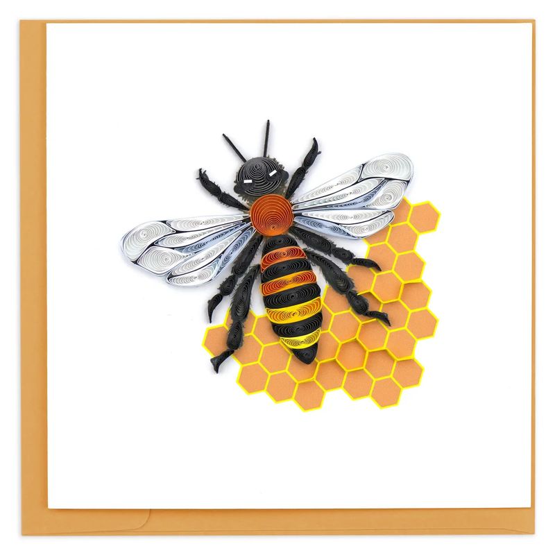 Honey Bee Quilled Card