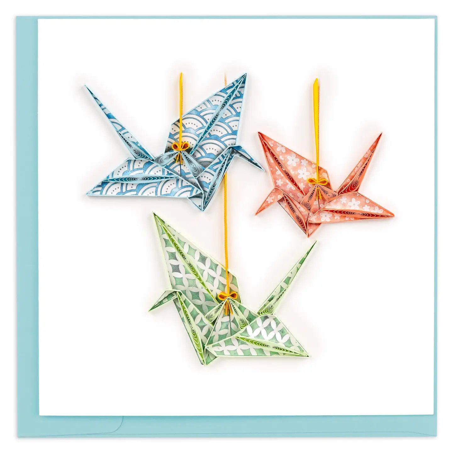 Origami Cranes Quilled Card