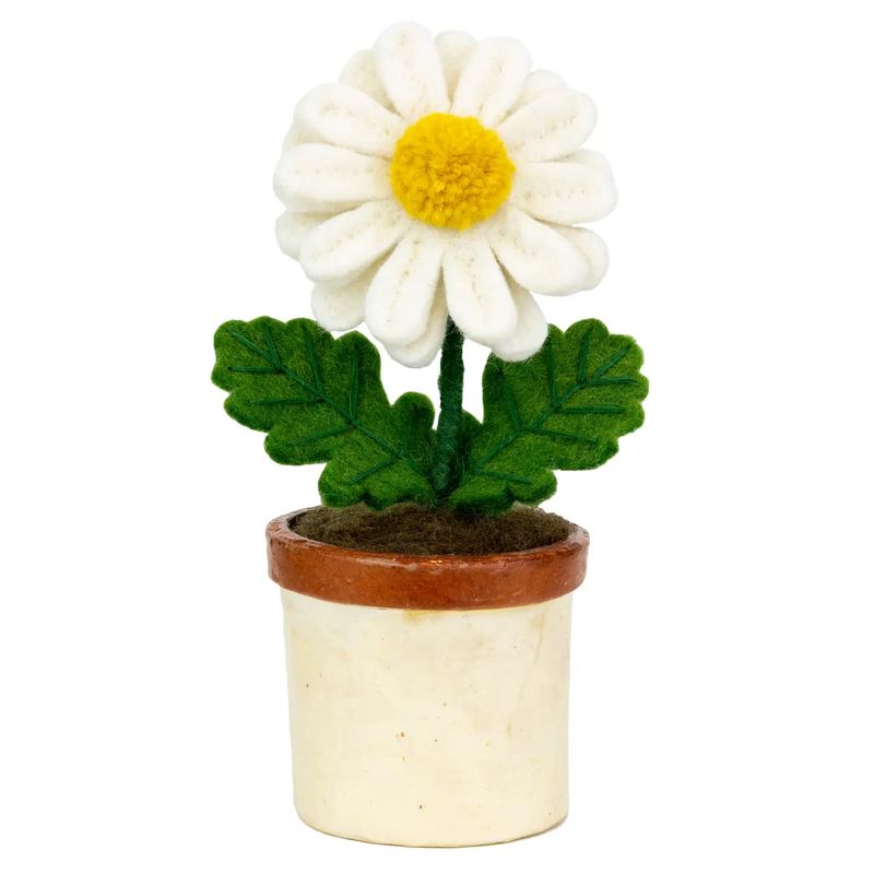 Daisy Potted Felt Flower