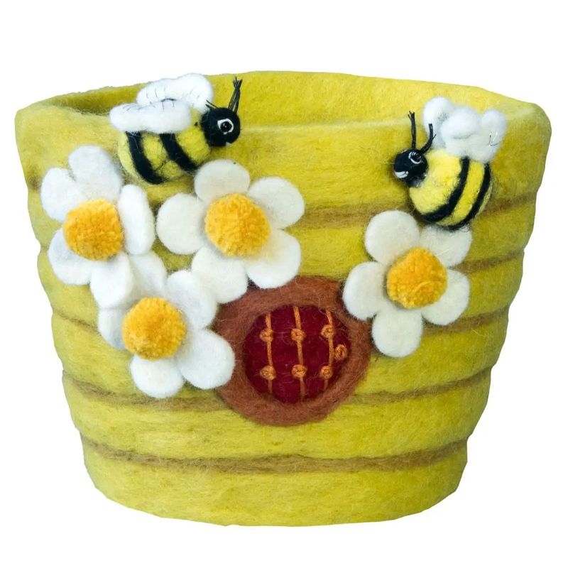 Honey Bee Hive Felt Pot