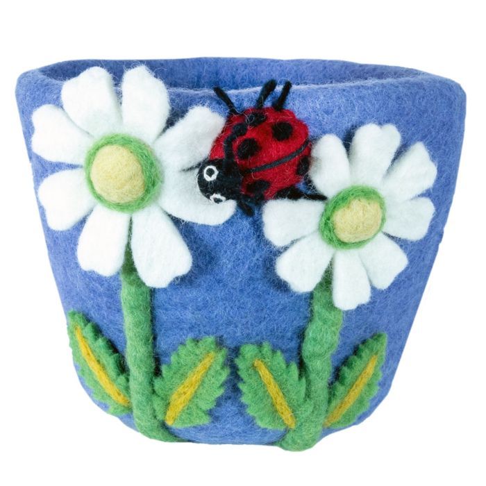 Daisy &amp; Ladybug Felt Pot