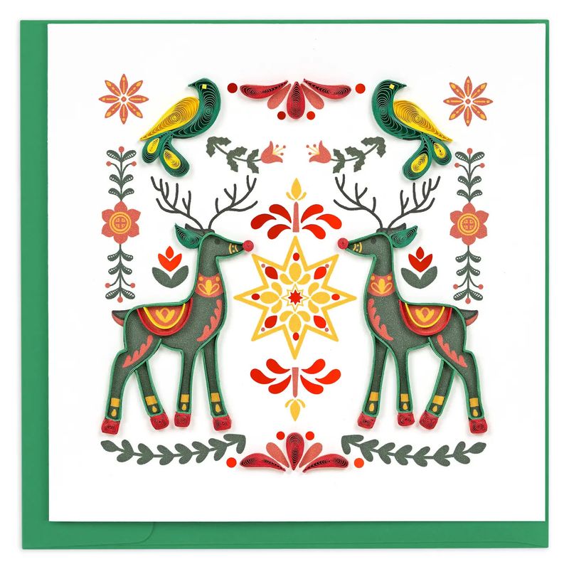 Scandinavian Christmas Quilled Card