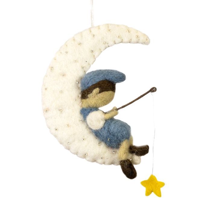 Star Fishing  Felted Ornament