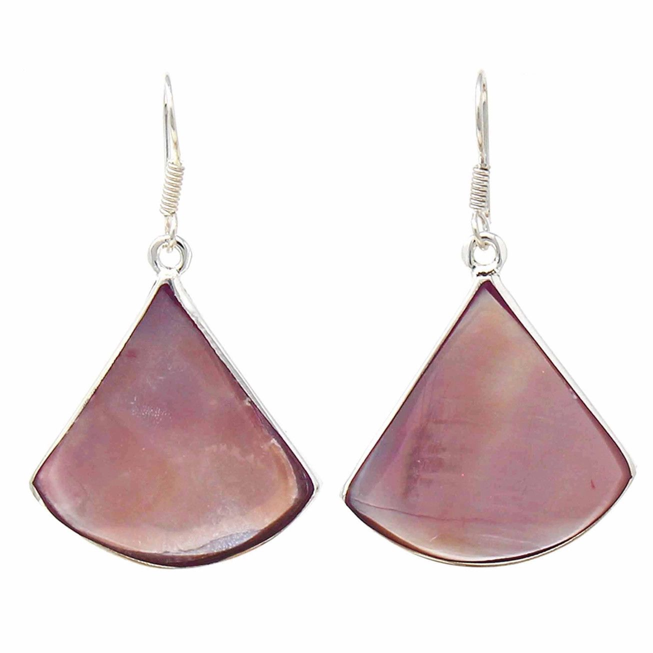 Pink Shell Fan Earrings