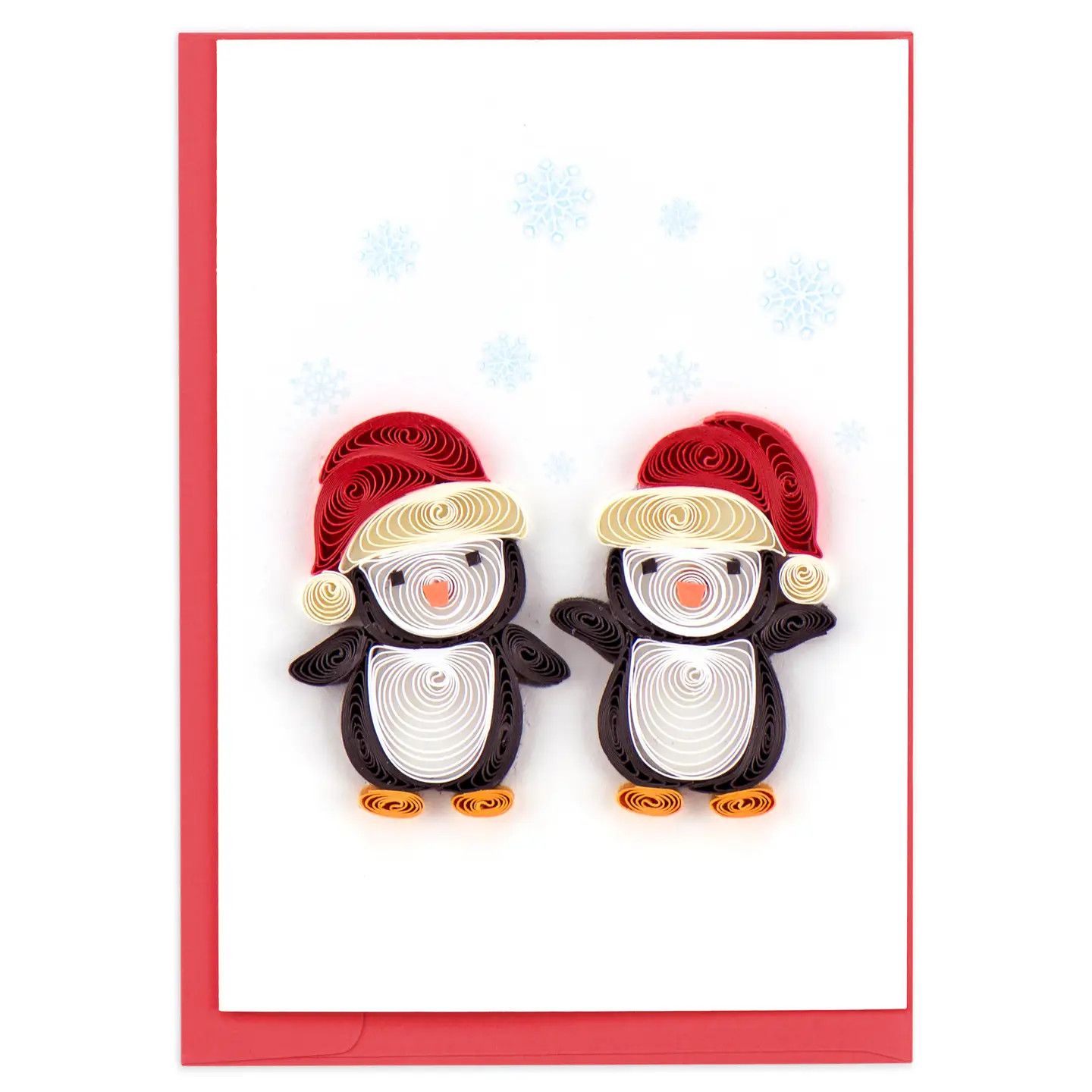 Christmas Penguins Quilled Gift Enclosure Card