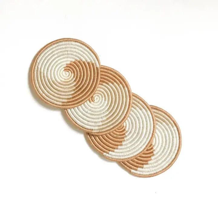 Zera Hand Woven Coasters Set of Four