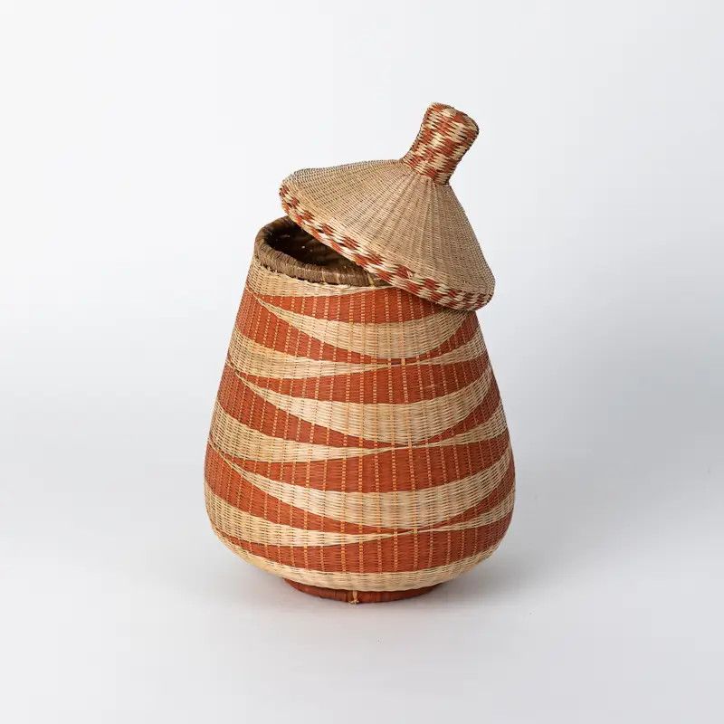 Teardrop Basket Rust &amp; Natural