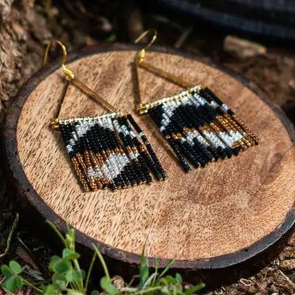 Becky Beaded Fringe Earrings
