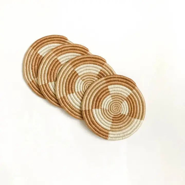 Staccato Hand Woven Coasters Set of Four