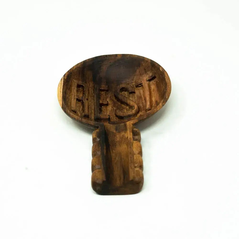 Dark Acacia Wood Spoon Rest
