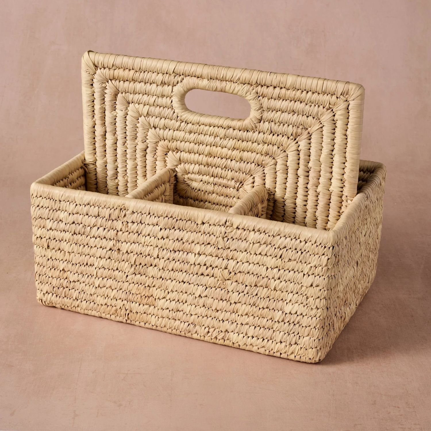 Woven Date Palm Utensil Caddy