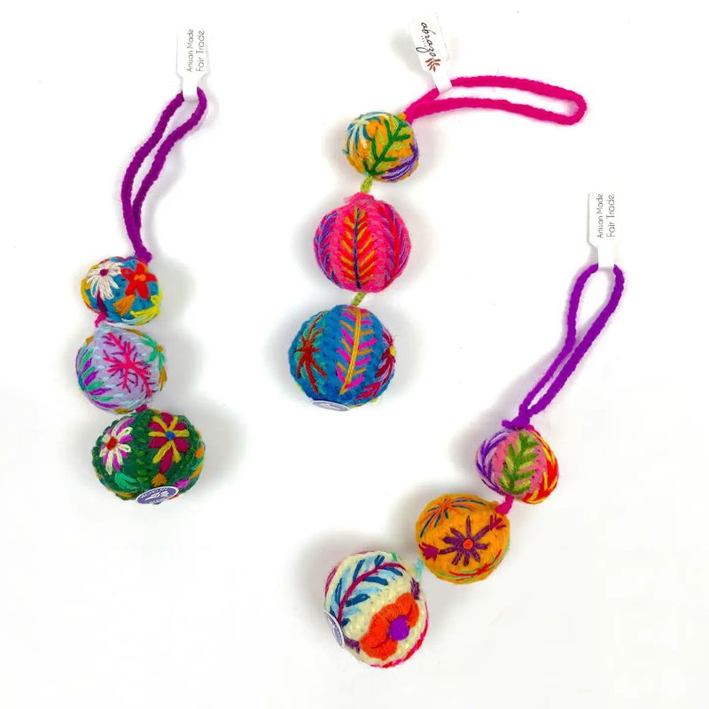 Embroidered Fiesta Bauble Ornament
