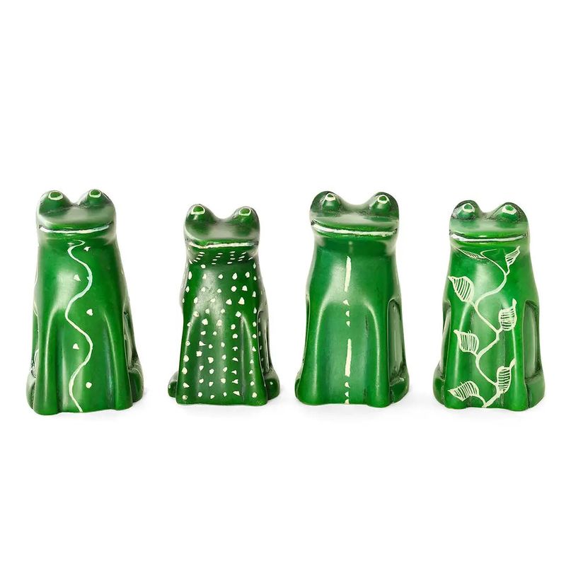 Soapstone Googley Green Frog