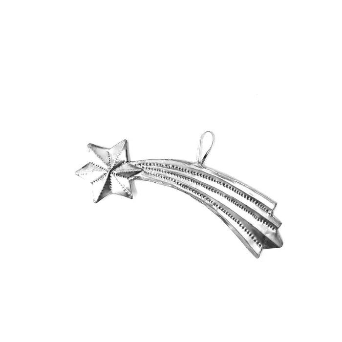 Embossed Tin Shooting Star Ornament