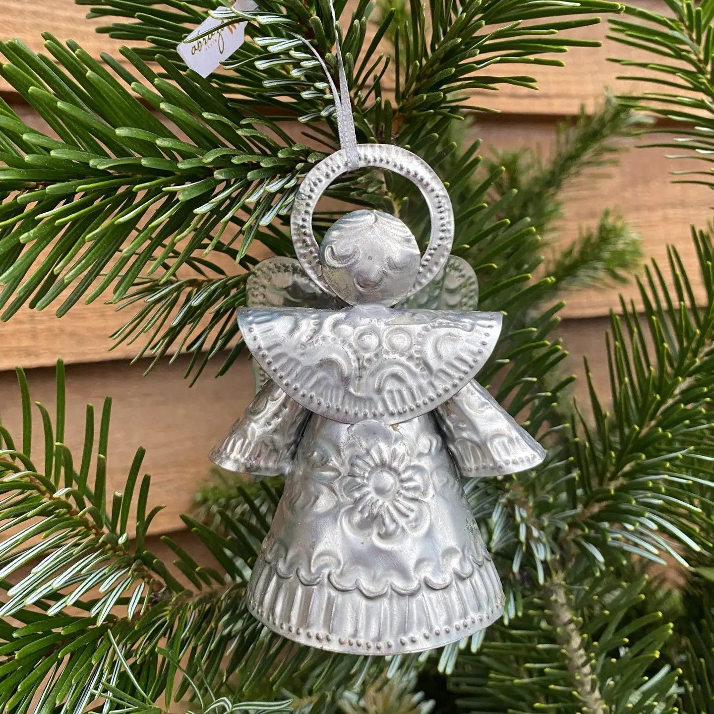 Embossed Tin Angel Ornament