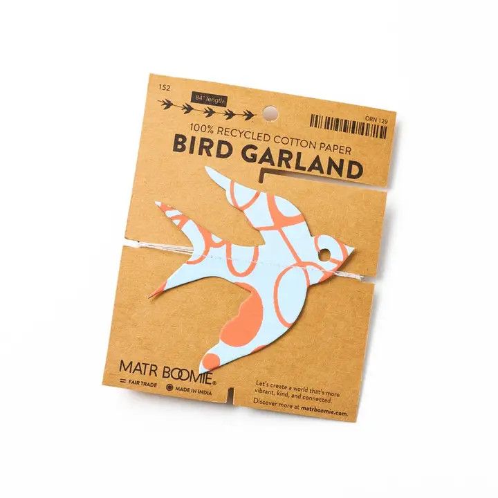 Recycled Paper Bird Garland